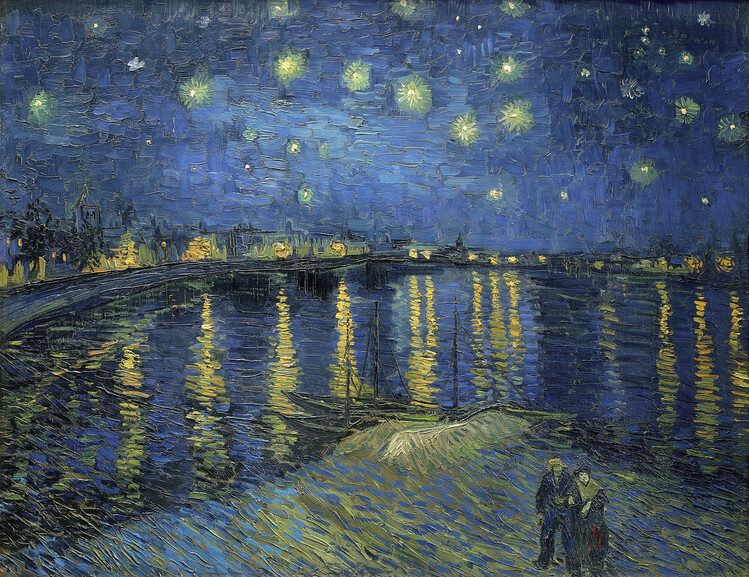Noche estrellada sobre el Ródano