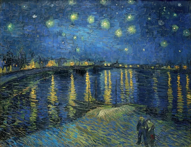 Noche estrellada sobre el Ródano